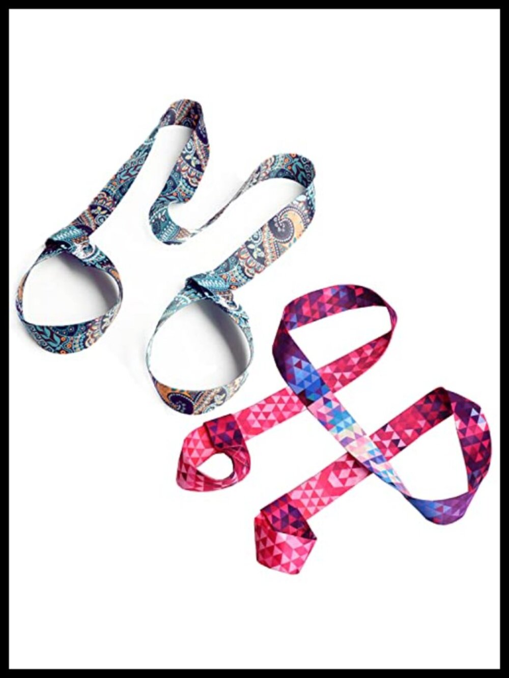2 Pack Yoga Mat Straps Adjustable Nylon Carrier Harness Sling for Pilates